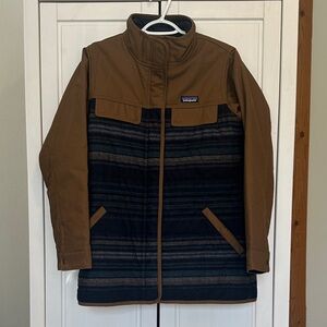 Patagonia Out Yonder Coat, Women’s M, Brown & Blue